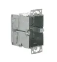 CAJA METÁLICA 2X4" (3X2"), 2 1/2" PROF., KO 1/2" PARA TABLAROCA, CON OREJAS, RACO