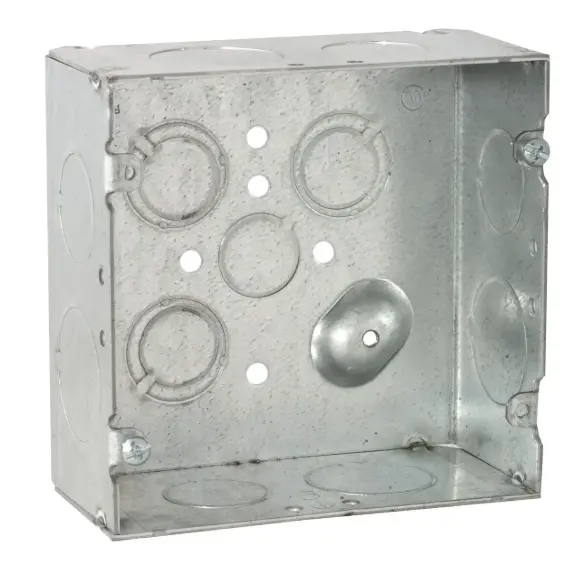 CAJA GALVANIZADA 4 11/16" (5X5"), 2 1/8" PROF, KO 1/2", 3/4", 1" Y 1/2-3/4", TIERRA ELEVADA, RACO