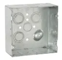 CAJA GALVANIZADA 4 11/16" (5X5"), 2 1/8" PROF, KO 1/2", 3/4", 1" Y 1/2-3/4", TIERRA ELEVADA, RACO