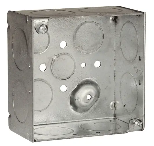 CAJA GALVANIZADA 4X4", 2 1/8" PROF, KO 3/4", 1/2" Y 1", TIERRA ELEVADA, RACO