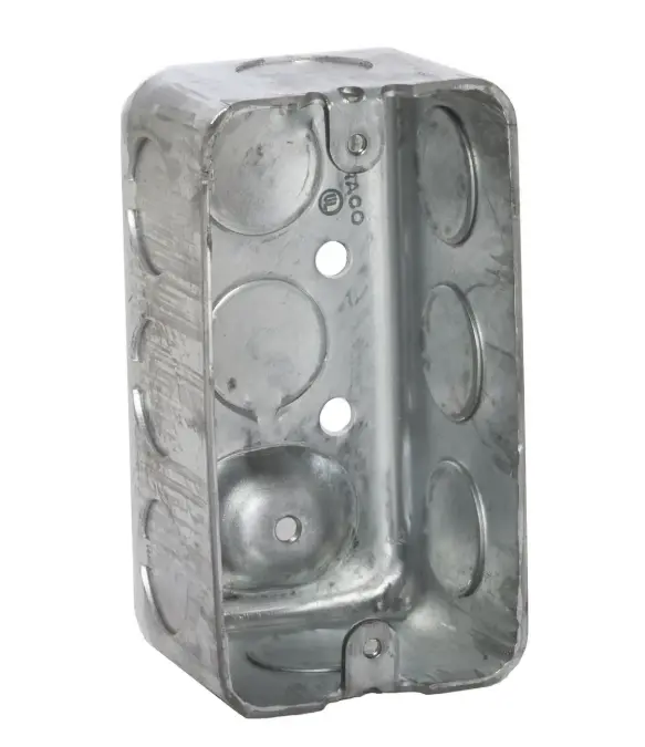 CAJA GALVANIZADA 2X4", 1 7/8" PROF, KO 1/2", TIERRA ELEVADA, RACO