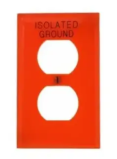 TAPA PARA TOMACORRIENTE DOBLE 2X4 NYLON, NARANJA, LEVITON