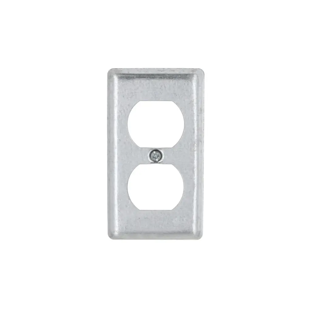 TAPA GALVANIZADA 2X4" PARA TOMACORRIENTE DOBLE, RACO