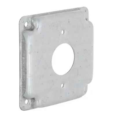 TAPA GALVANIZADA 4X4" PARA TOMACORRIENTE 15-20A, RACO