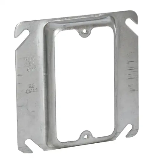 TAPA MARCO GALVANIZADA 4X4" A 111, 1/2" REALZADA, RACO
