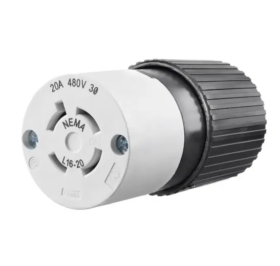 TOMA DE BLOQUEO COLGANTE INDUSTRIAL L16-20R, 20A 480V TRIFÁSICO DELTA, BRYANT