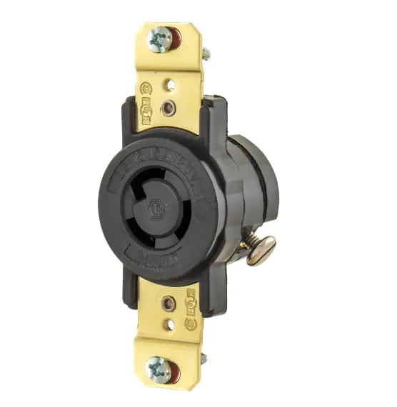 RECEPTÁCULO DE BLOQUEO EMPOTRABLE INDUSTRIAL L5-15R, 15A 125V, BRYANT