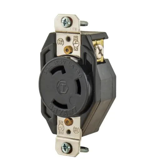 RECEPTÁCULO DE BLOQUEO EMPOTRABLE INDUSTRIAL L5-30R, 30A 125V, BRYANT 