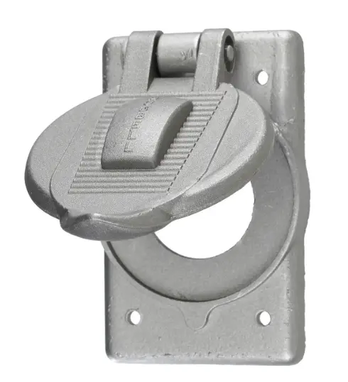 TAPA ALUMINIO 2X4" PARA TOMA SENCILLA 30A O APAGADOR SENCILLO, WDK