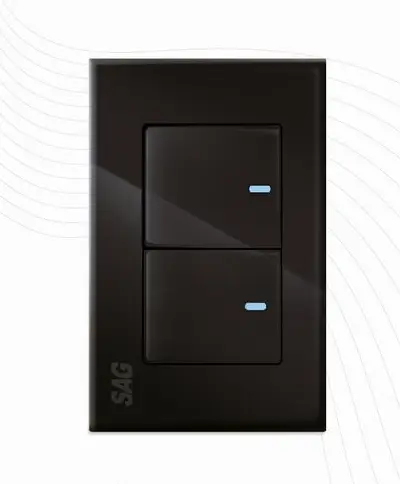 APAGADOR DOBLE/ESCALERA CON TAPA, SAGELECTRIC