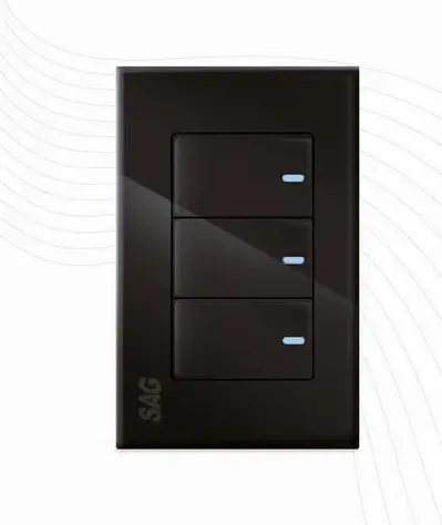 APAGADOR TRIPLE/ESCALERA CON TAPA, SAGELECTRIC