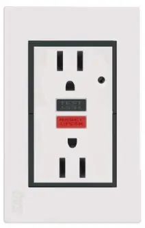 CONTACTO DOBLE FALLO A TIERRA BLANCO 15A 127V CON TAPA, SAGELECTRIC