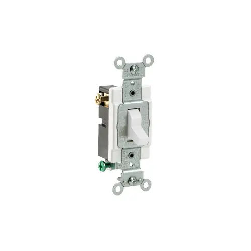 APAGADOR DE PALANCA 15A, 120-277V, 3 VÍAS, CONEXIÓN A TIERRA, LEVITON