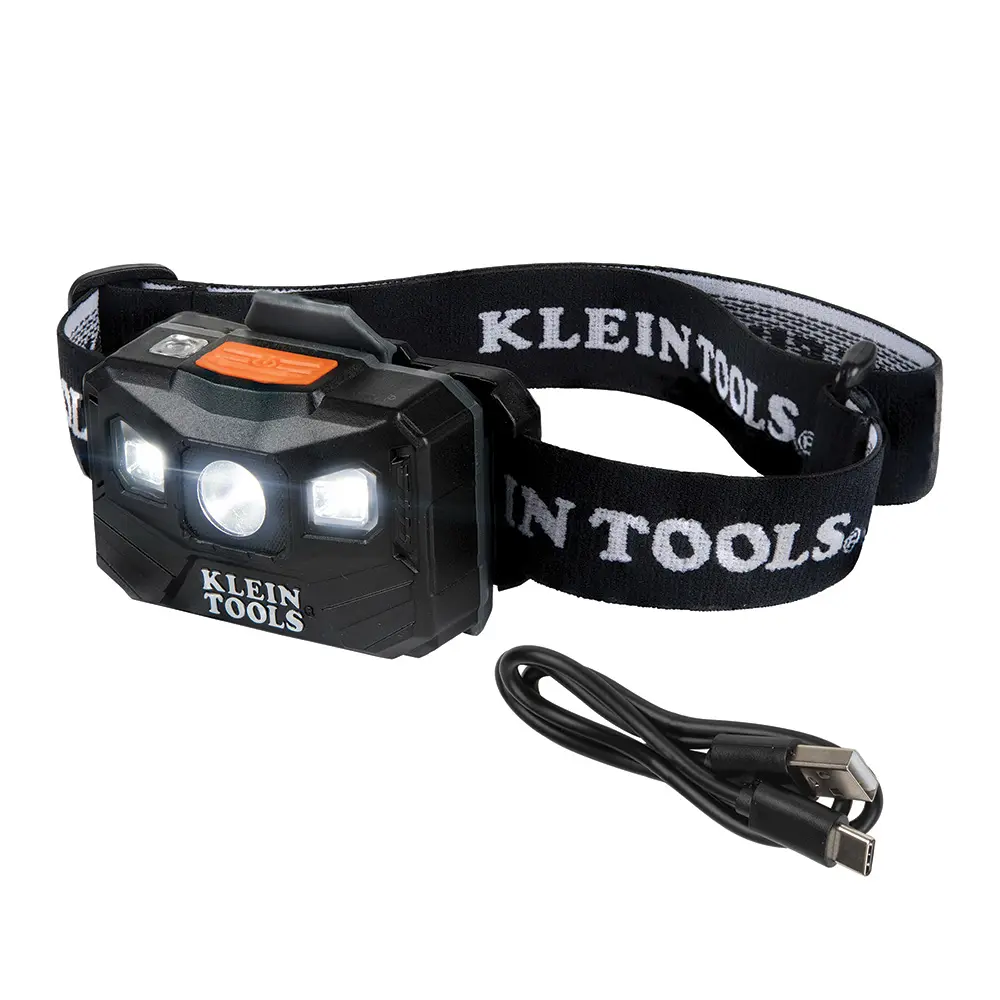 LUZ FRONTAL RECARGABLE DE 400LM CON CORREA DE TELA KLEIN TOOLS