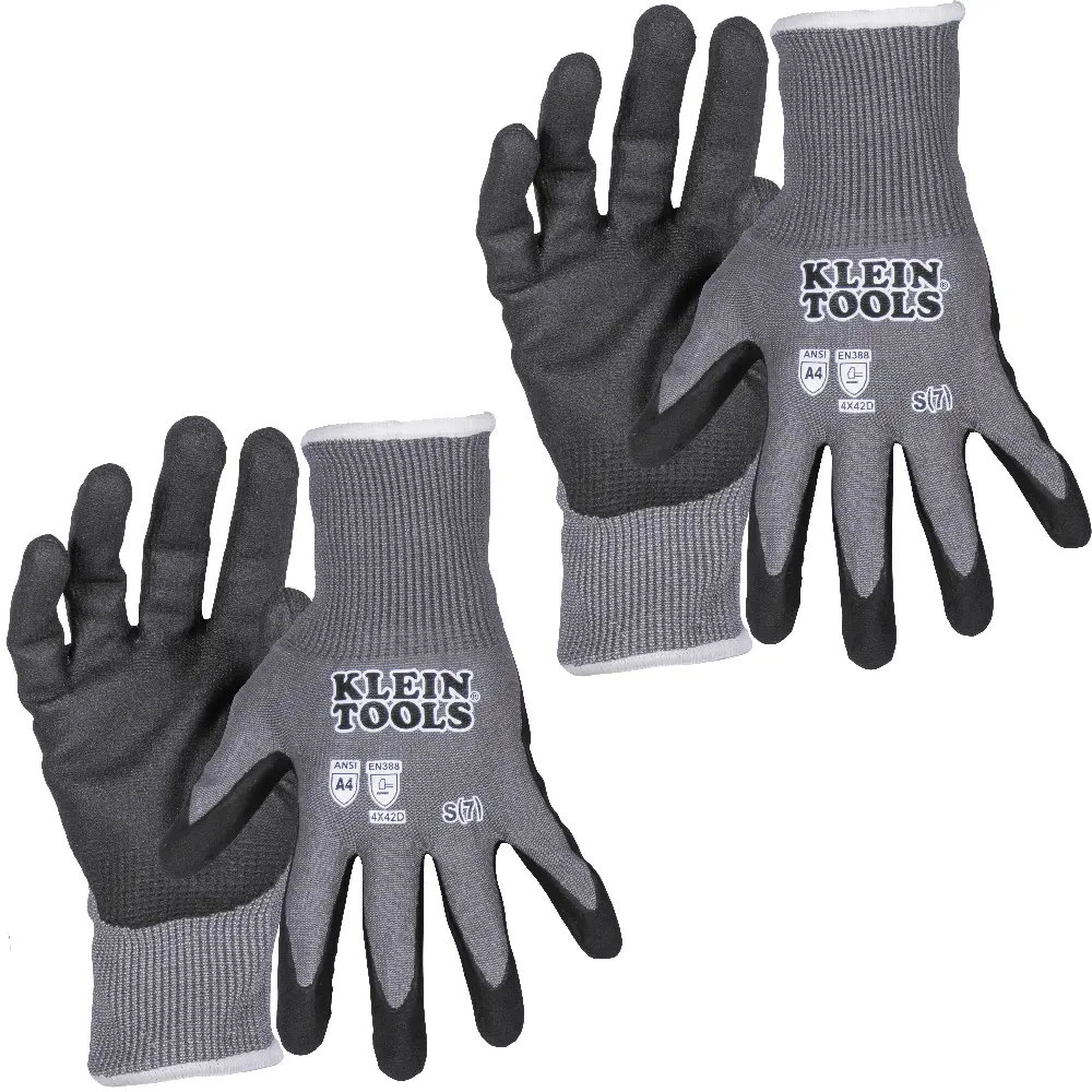 GUANTES TEJIDOS CON REVESTIMIENTO PEQUEÑOS CON RESISTENCIA A LOS CORTES NIVEL A4, APTOS PARA PANTALLAS TÁCTILES, 2 PARES