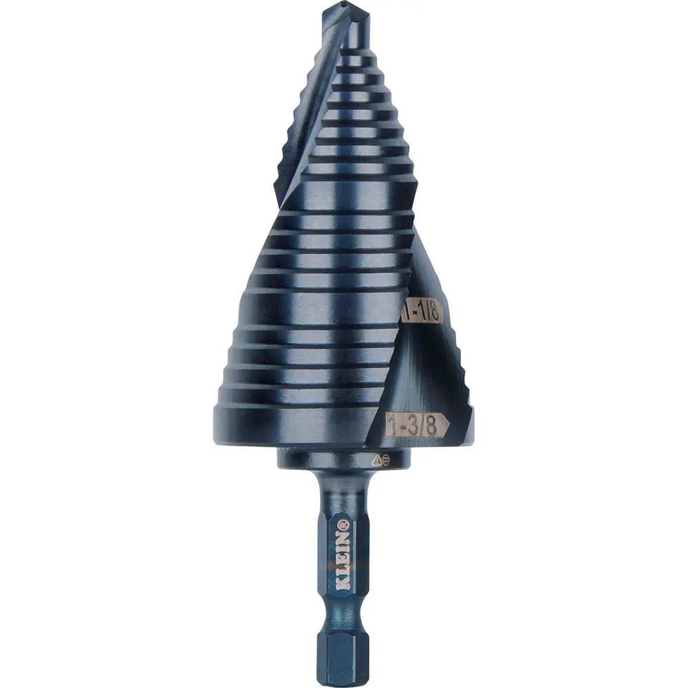 BROCA ESCALONADA DE LIBERACIÓN RÁPIDA #15, 7/8"-1 3/8" (22-35MM), BARRA HEXAGONAL DE 1/4", KLEIN TOOLS
