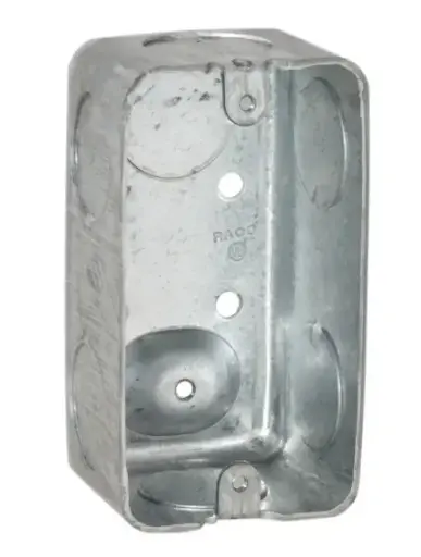 [C24-3/4M] CAJA GALVANIZADA 2X4", 1 7/8" PROF, KO 3/4" TIERRA ELEVADA, RACO