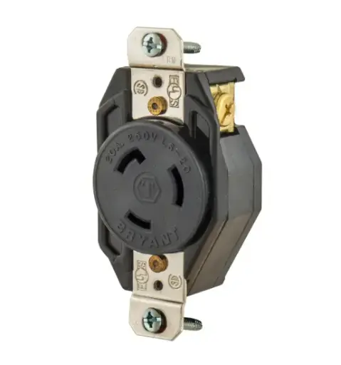 [70620FR] RECEPTÁCULO DE BLOQUEO EMPOTRABLE INDUSTRIAL L6-20R, 20A 250V, BRYANT