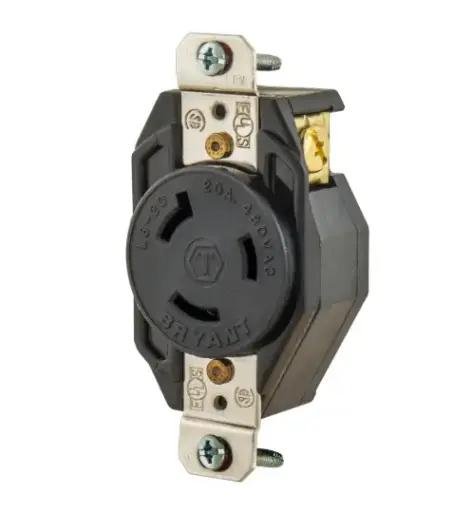 [70520FR] RECEPTÁCULO DE BLOQUEO EMPOTRABLE INDUSTRIAL L5-20R, 20A 125V, BRYANT