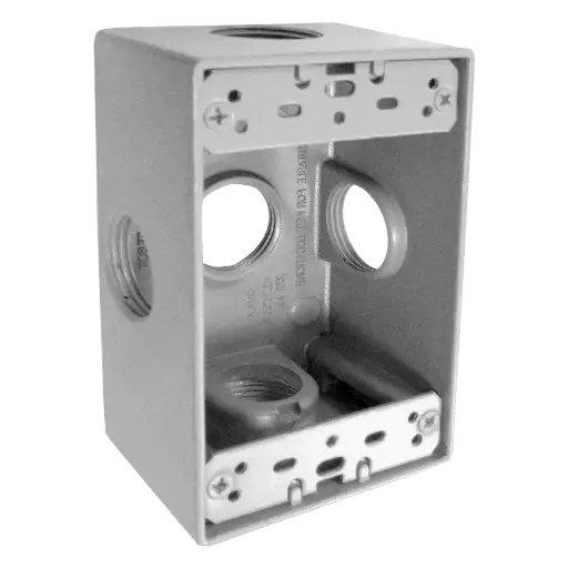 CAJA 2X4 A PRUEBA DE AGUA DE ALUMINIO 