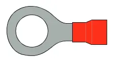 TERMINAL DE OJO PVC ROJA 22-16 AWG