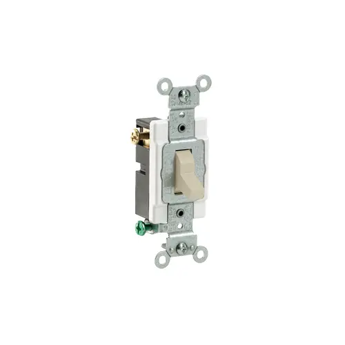 APAGADOR DE PALANCA 15A, 120-277V, 3 VÍAS, CONEXIÓN A TIERRA, LEVITON