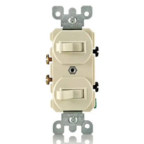 APAGADOR DOBLE 15A, 120-277V, CONEXIÓN A TIERRA, LEVITON