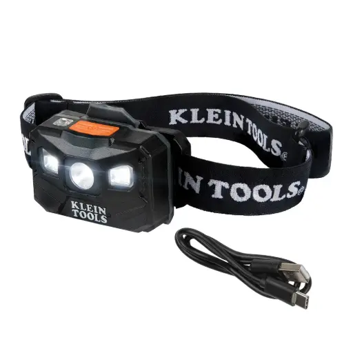 [56048] LUZ FRONTAL RECARGABLE DE 400LM CON CORREA DE TELA KLEIN TOOLS